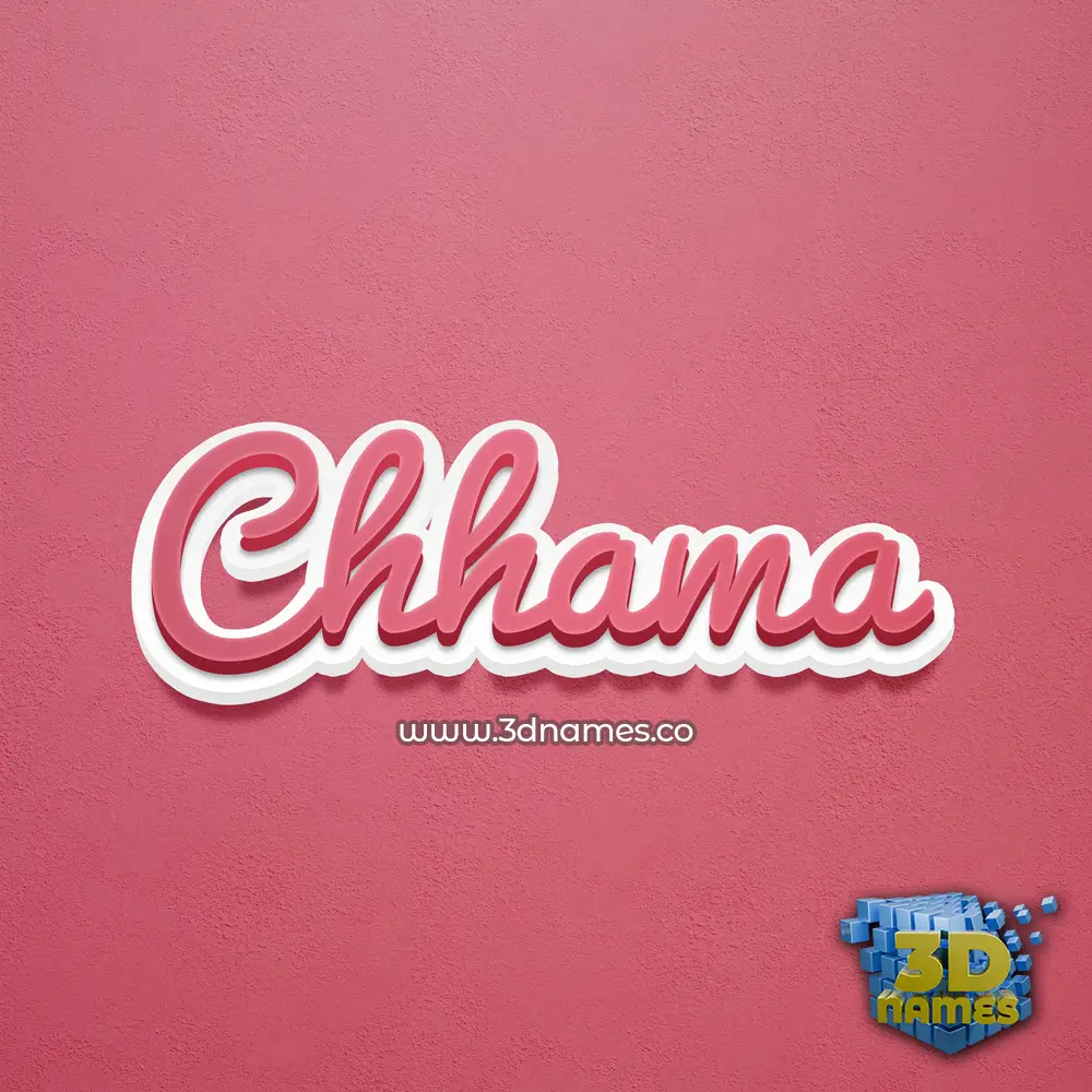 chhama in Red Scribble style - 3D name wallpaper