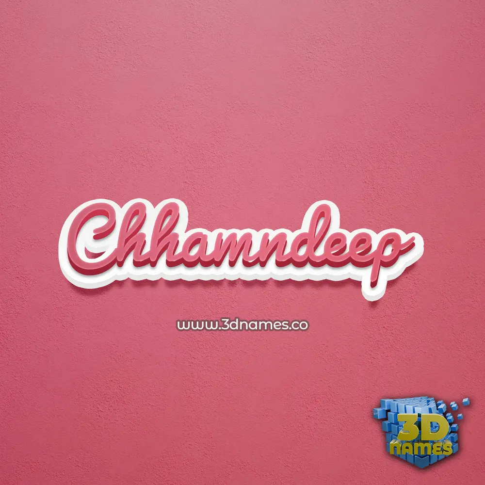 chhamndeep in Red Scribble style - 3D name wallpaper