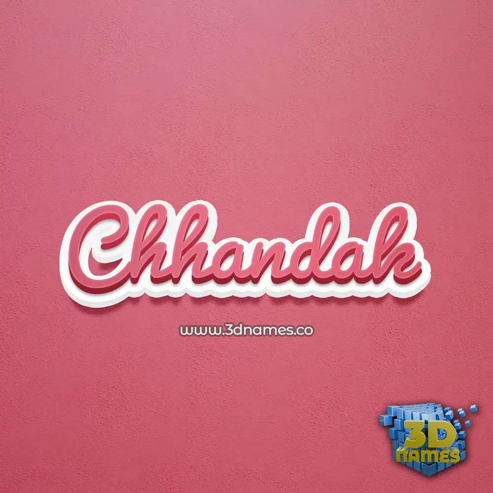 chhandak in Red Scribble style - 3D name wallpaper
