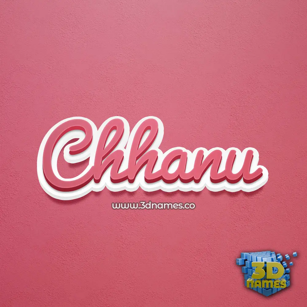 chhanu in Red Scribble style - 3D name wallpaper