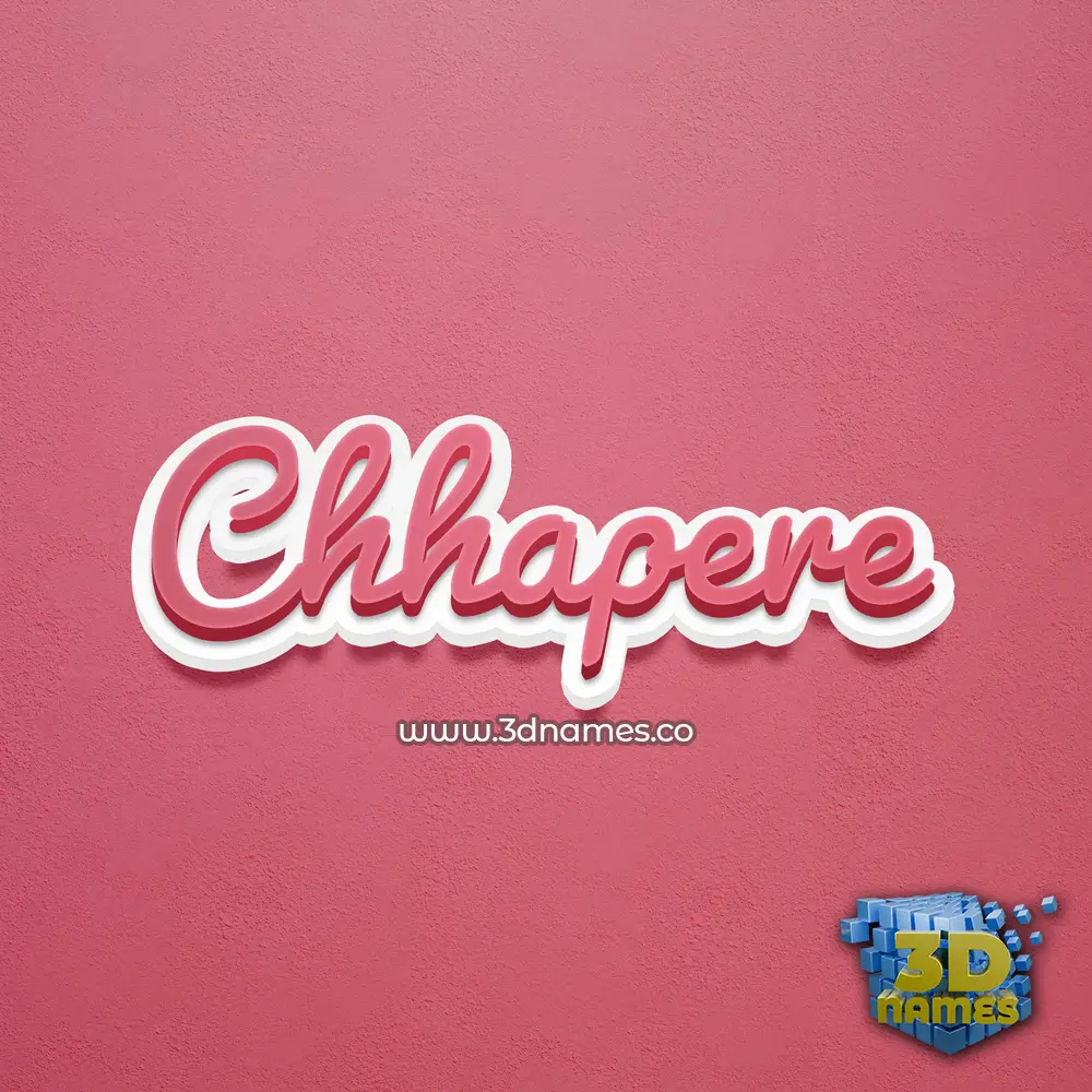 chhapere in Red Scribble style - 3D name wallpaper