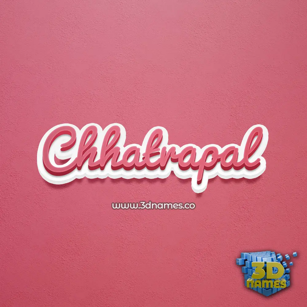 chhatrapal in Red Scribble style - 3D name wallpaper