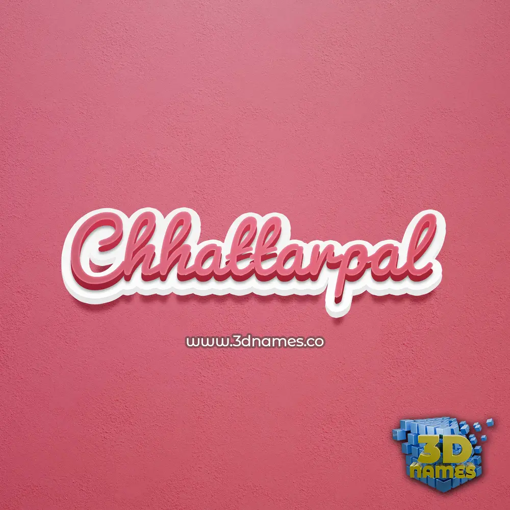 chhattarpal in Red Scribble style - 3D name wallpaper