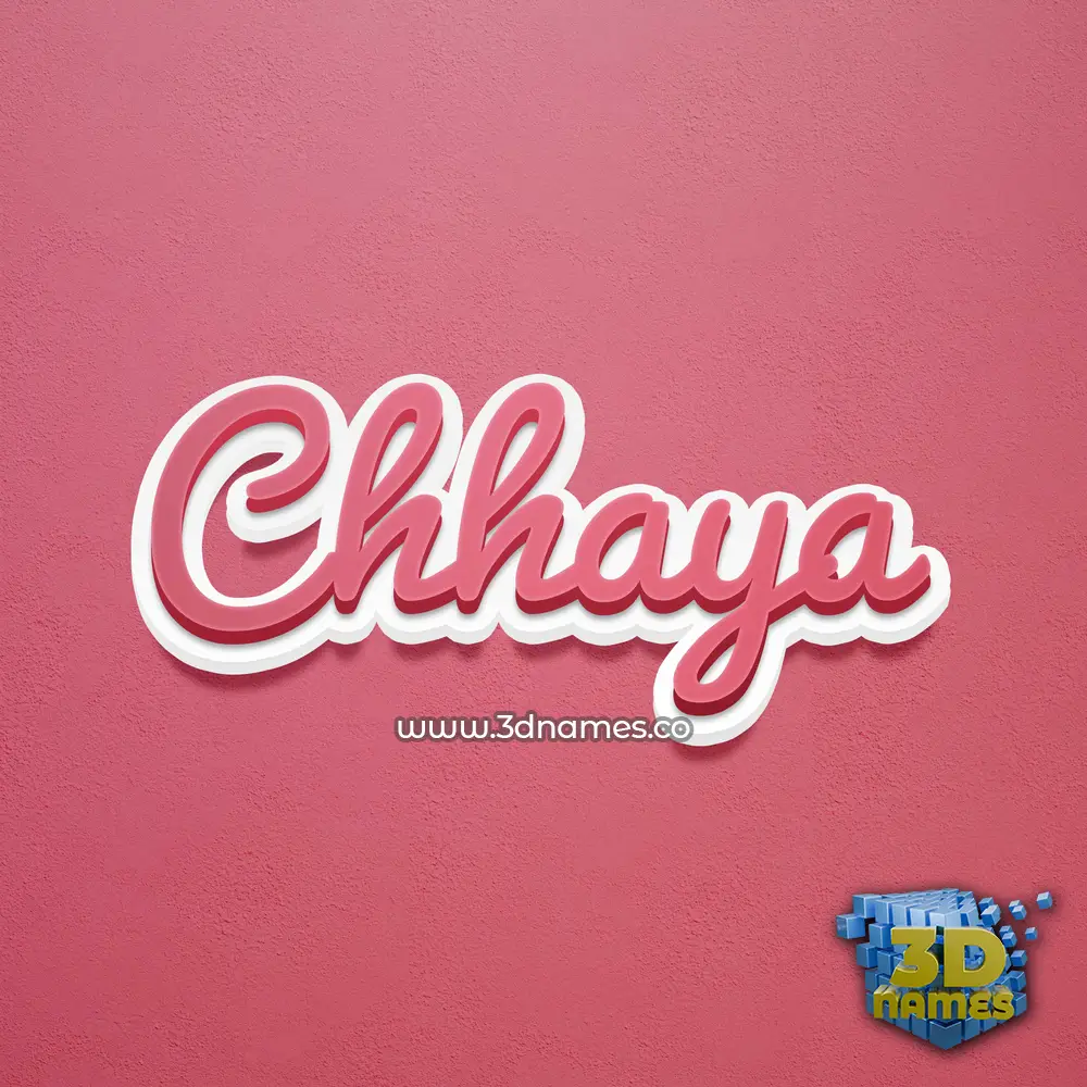 chhaya in Red Scribble style - 3D name wallpaper