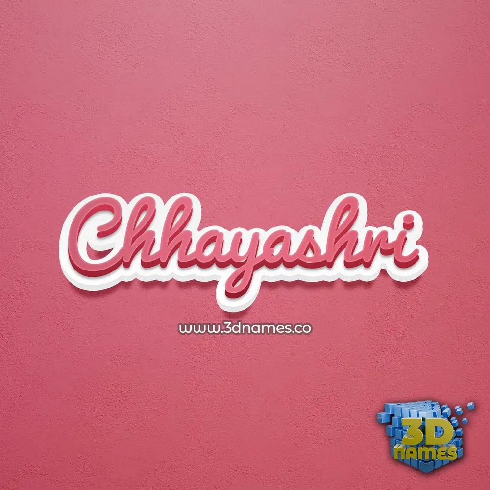 chhayashri in Red Scribble style - 3D name wallpaper