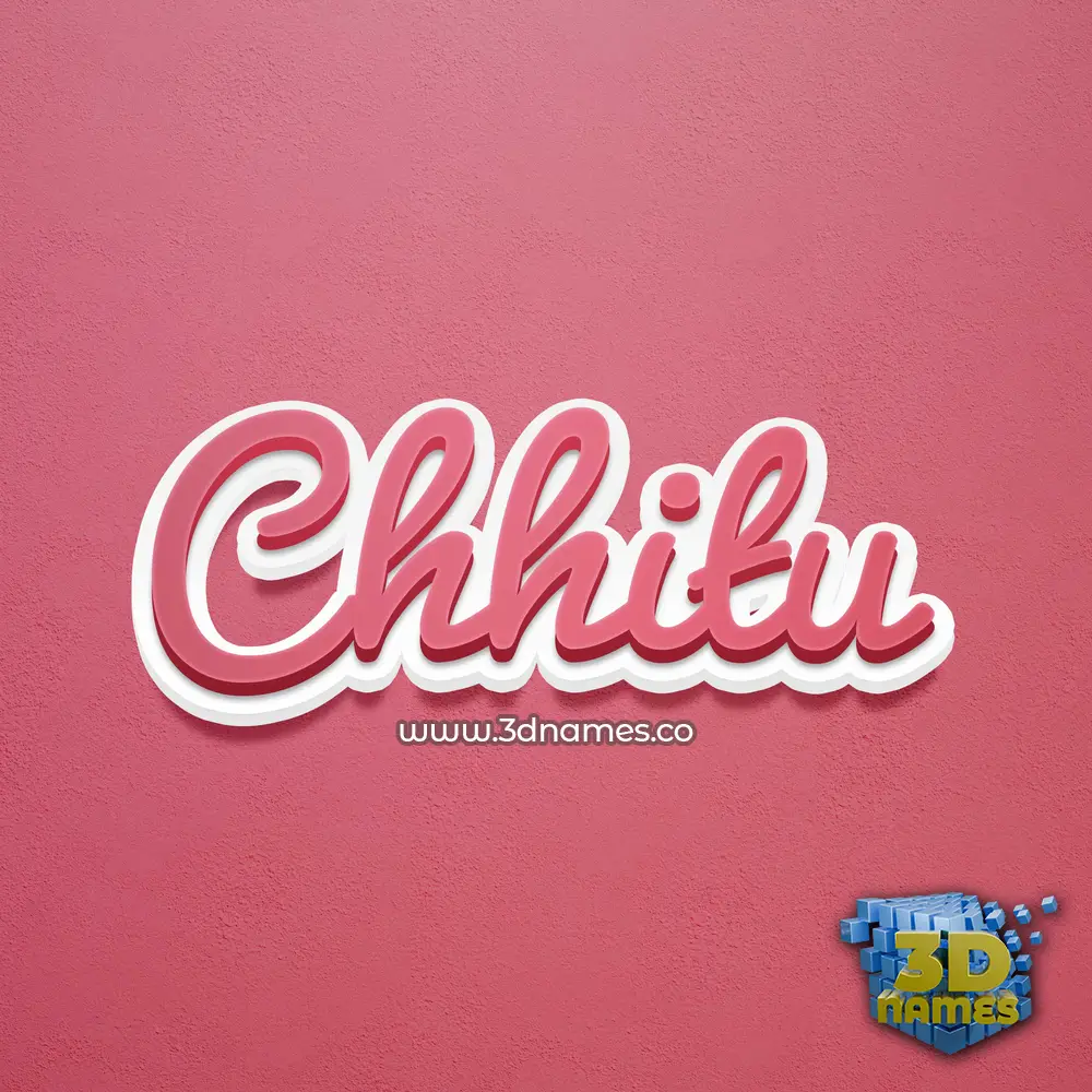 chhitu in Red Scribble style - 3D name wallpaper