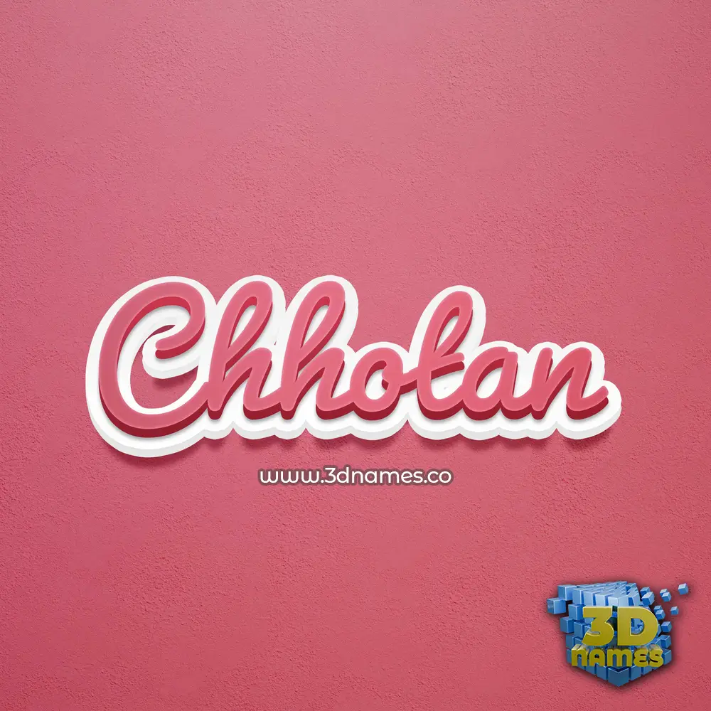 chhotan in Red Scribble style - 3D name wallpaper