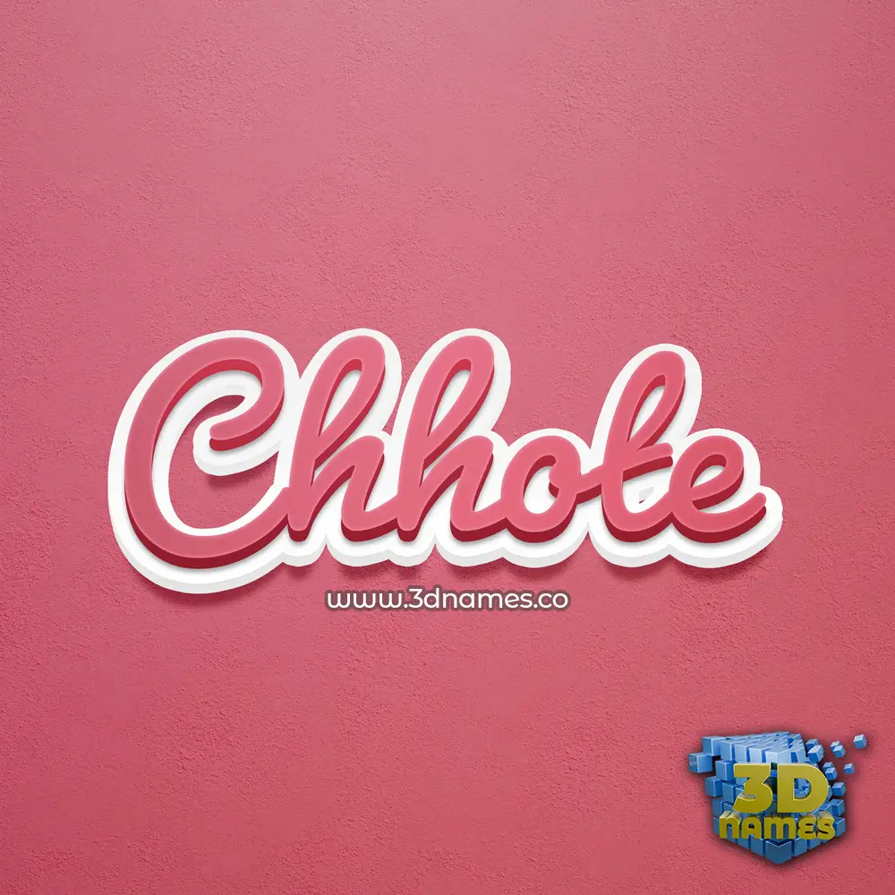 chhote in Red Scribble style - 3D name wallpaper