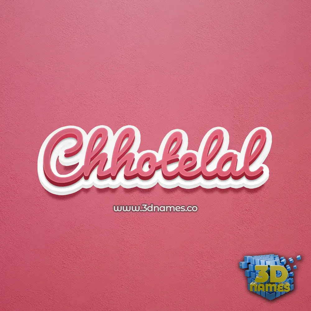 chhotelal in Red Scribble style - 3D name wallpaper