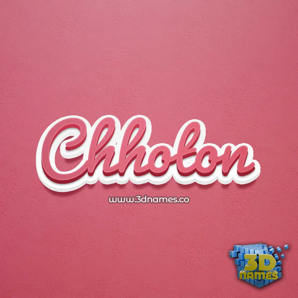 chhoton in Red Scribble style - 3D name wallpaper