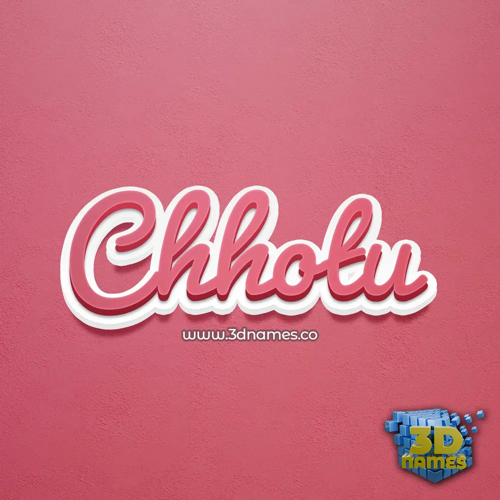 chhotu in Red Scribble style - 3D name wallpaper