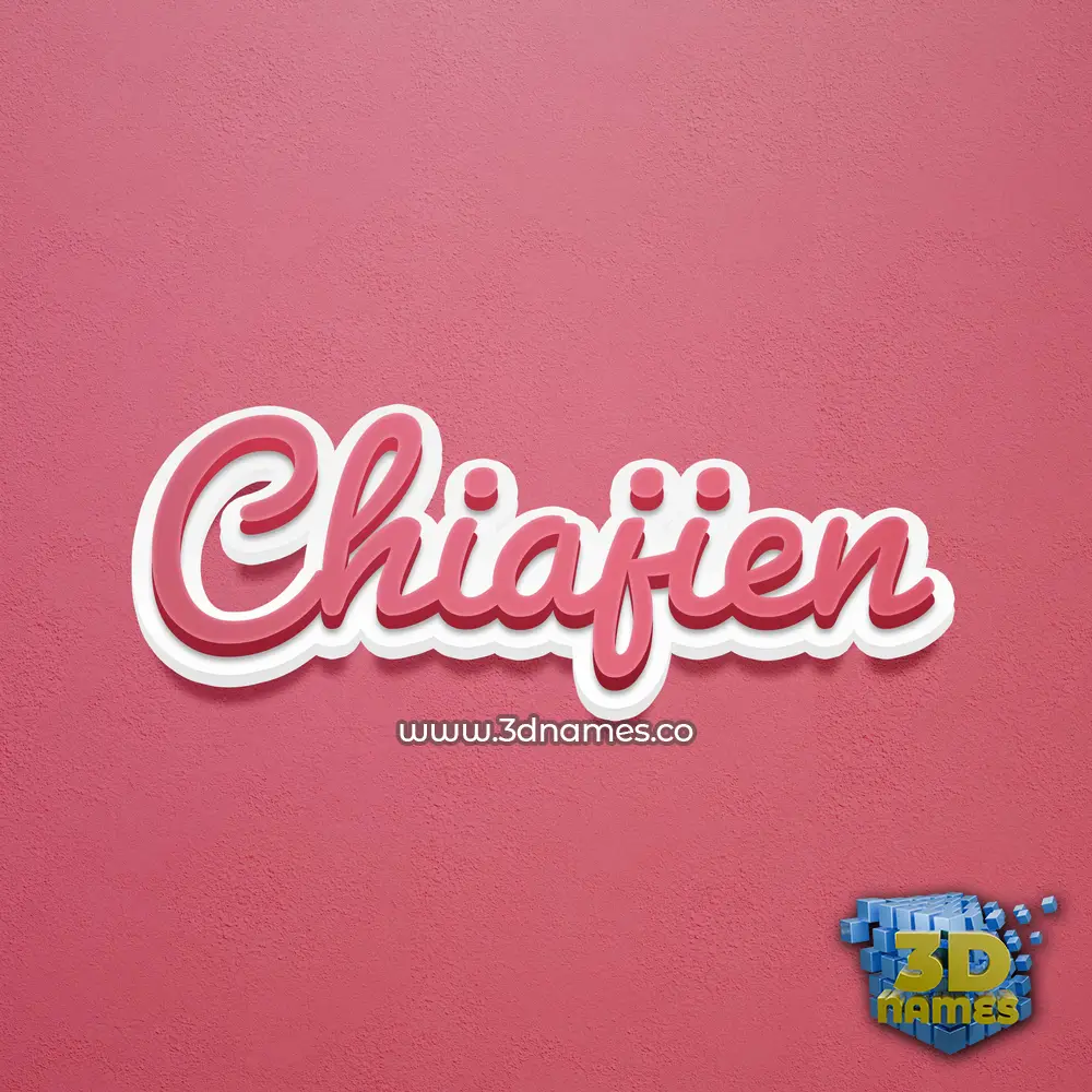 chiajien in Red Scribble style - 3D name wallpaper