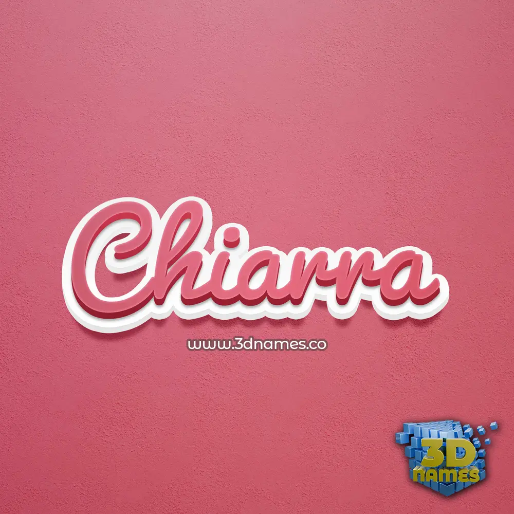 chiarra in Red Scribble style - 3D name wallpaper