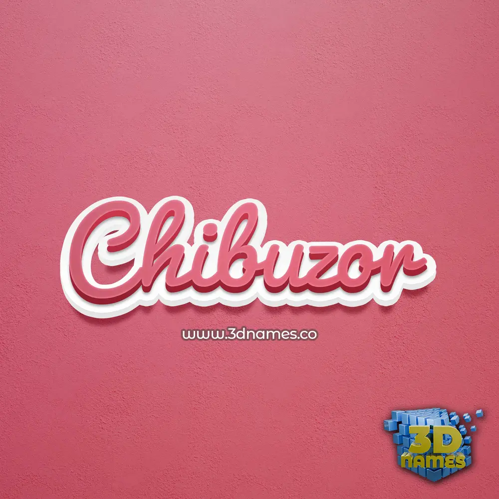 chibuzor in Red Scribble style - 3D name wallpaper