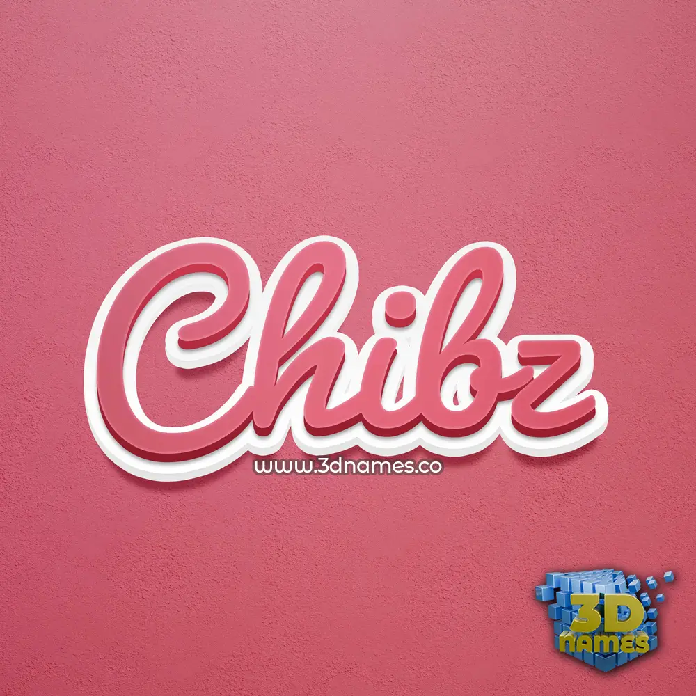 chibz in Red Scribble style - 3D name wallpaper