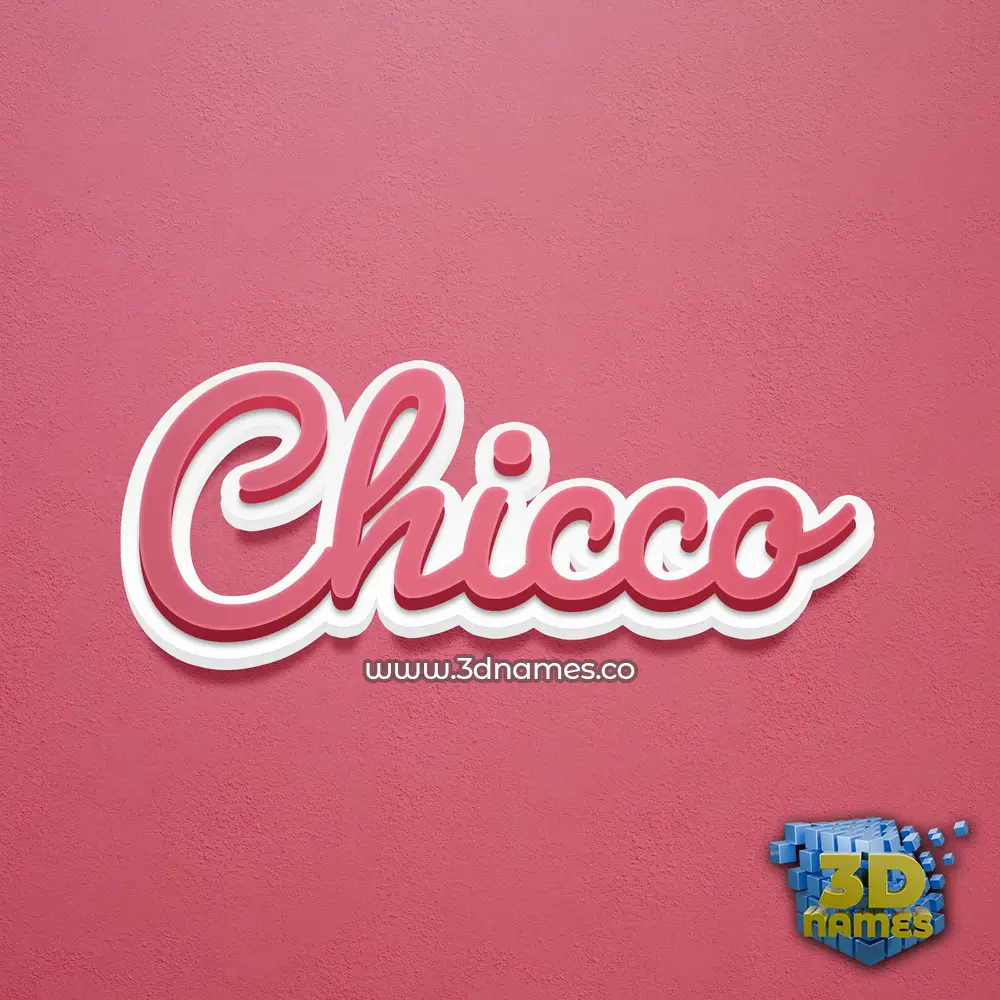 chicco in Red Scribble style - 3D name wallpaper