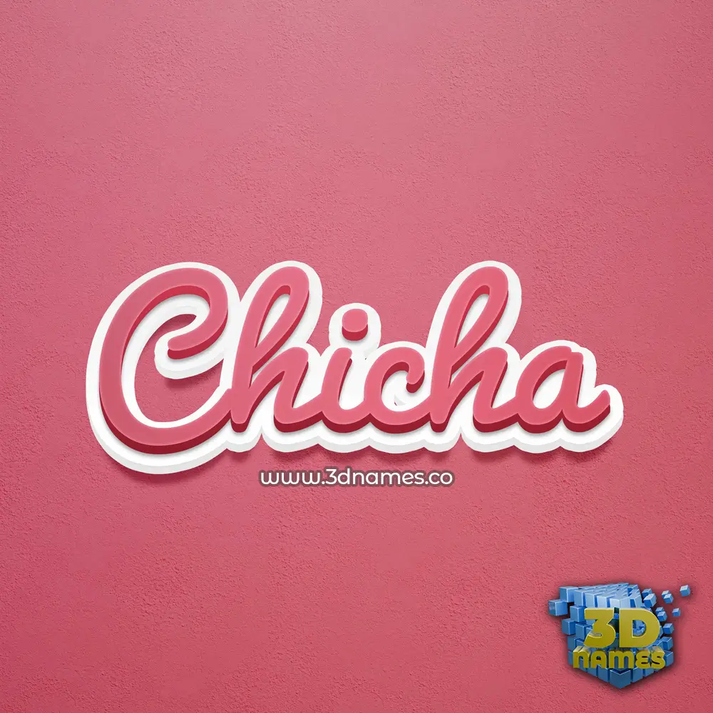 chicha in Red Scribble style - 3D name wallpaper