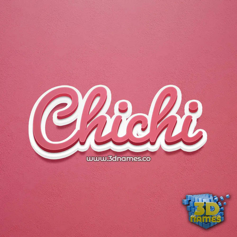 chichi in Red Scribble style - 3D name wallpaper