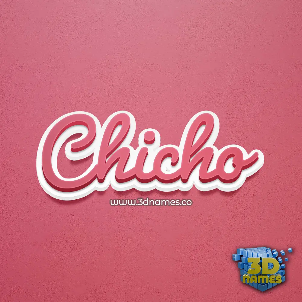 chicho in Red Scribble style - 3D name wallpaper