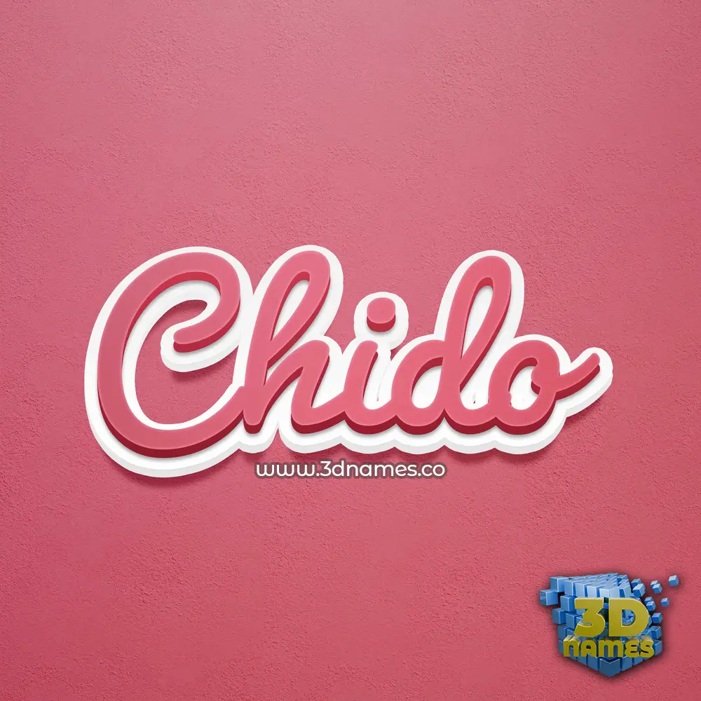 chido in Red Scribble style - 3D name wallpaper