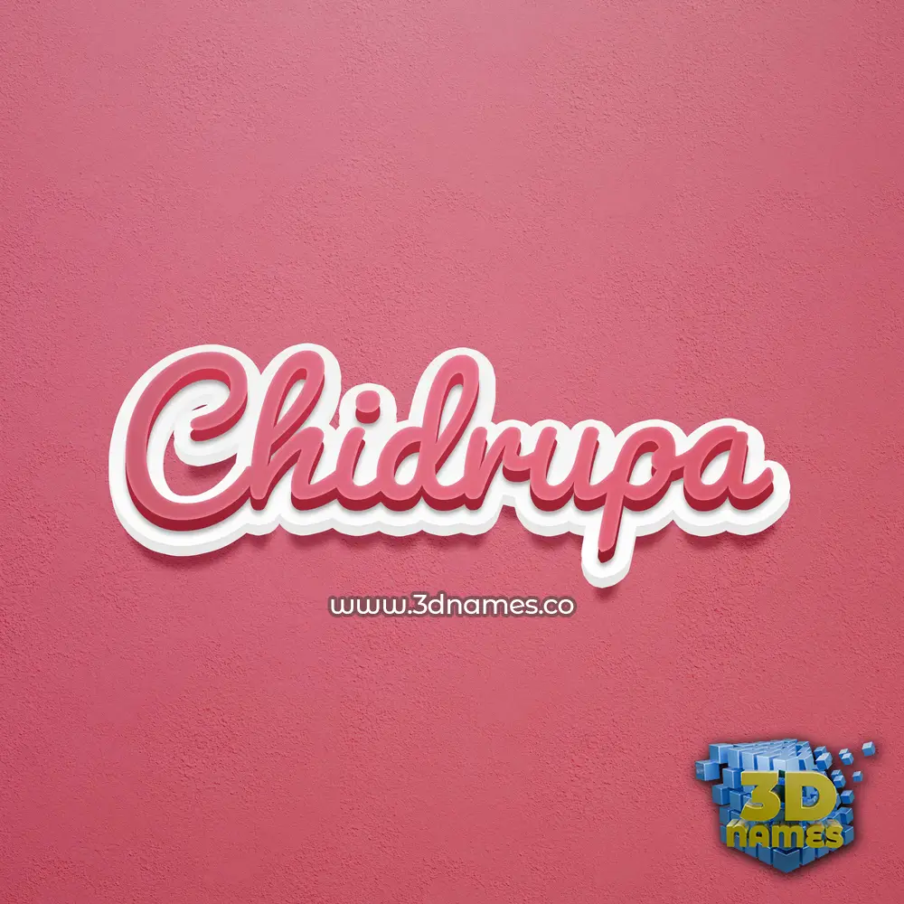 chidrupa in Red Scribble style - 3D name wallpaper