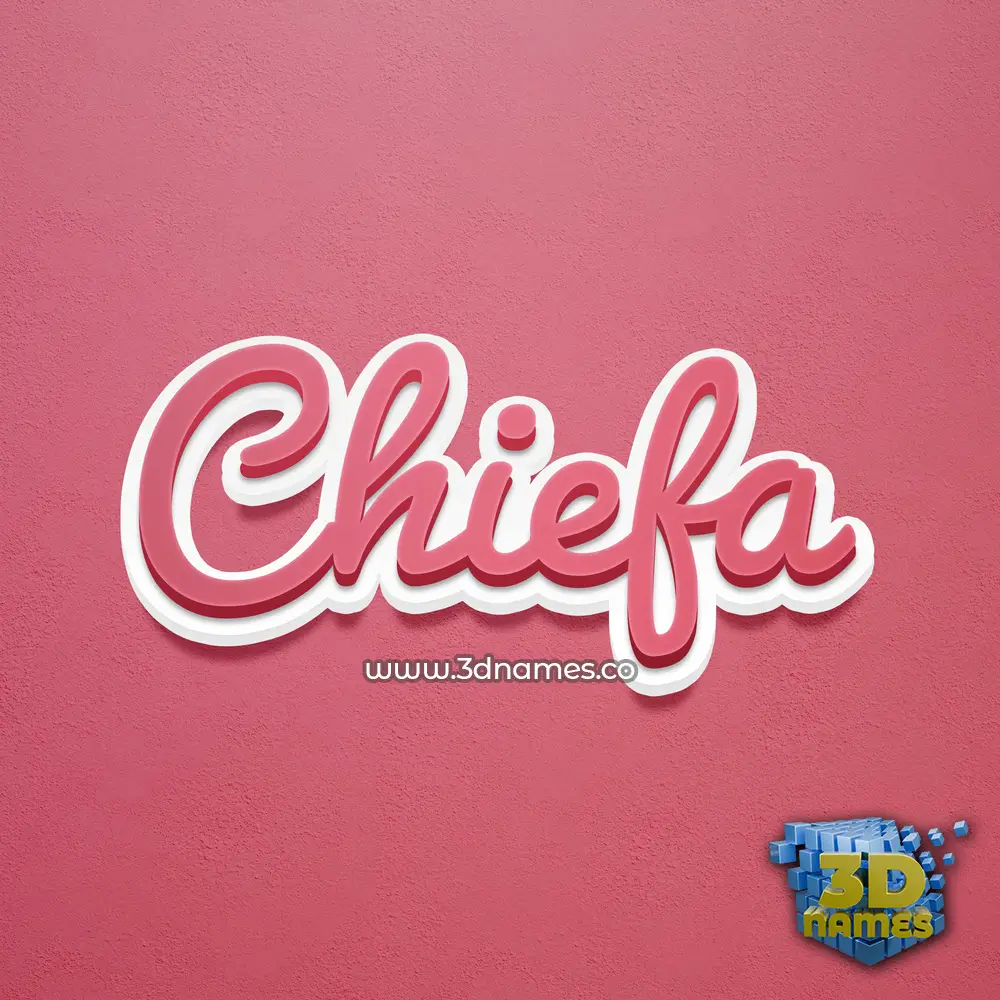 chiefa in Red Scribble style - 3D name wallpaper