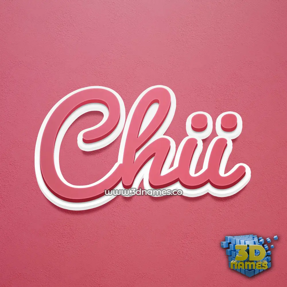 chii in Red Scribble style - 3D name wallpaper
