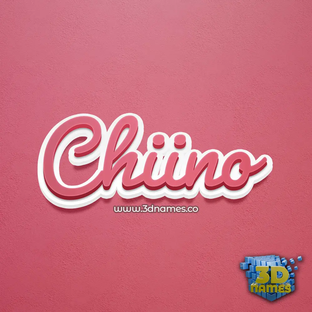 chiino in Red Scribble style - 3D name wallpaper