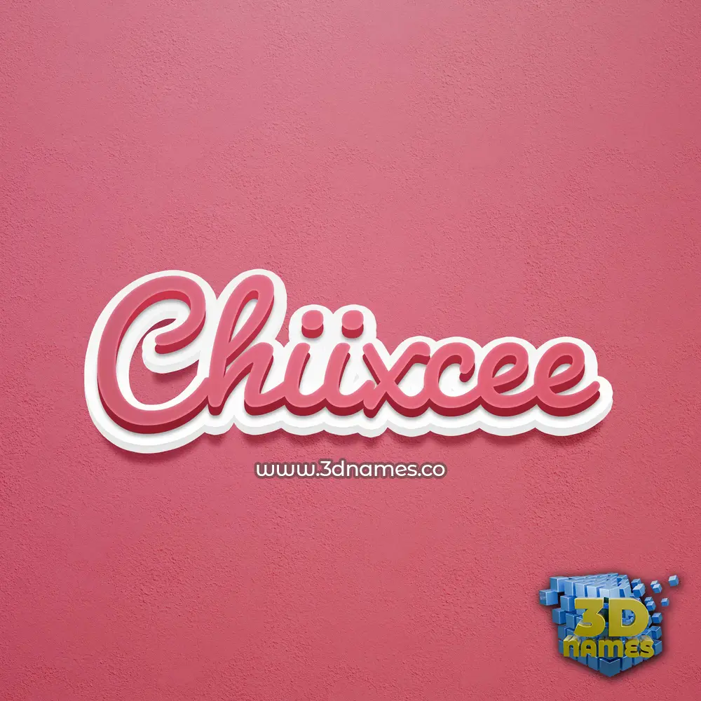 chiixcee in Red Scribble style - 3D name wallpaper