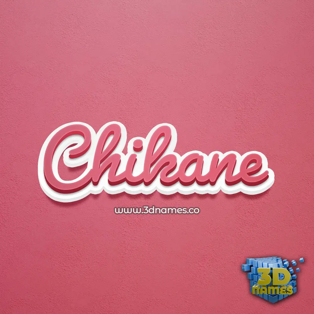chikane in Red Scribble style - 3D name wallpaper