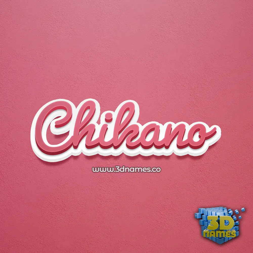 chikano in Red Scribble style - 3D name wallpaper