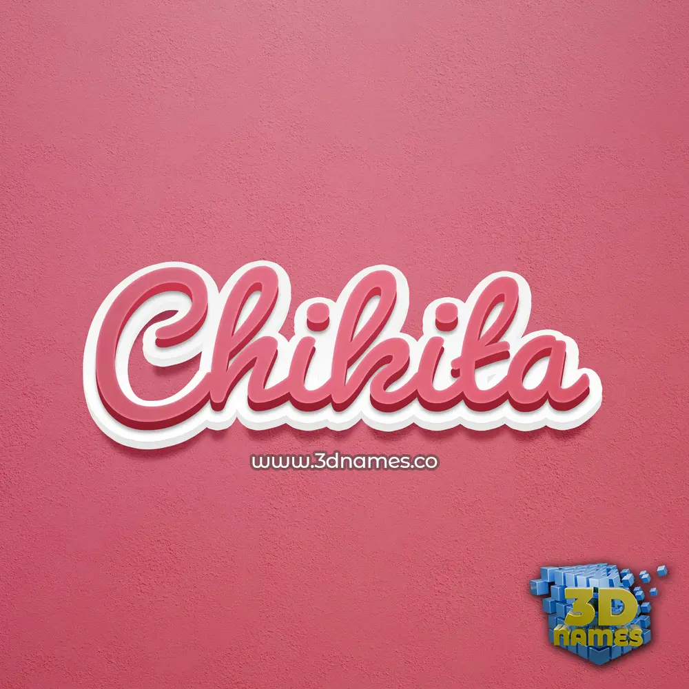 chikita in Red Scribble style - 3D name wallpaper