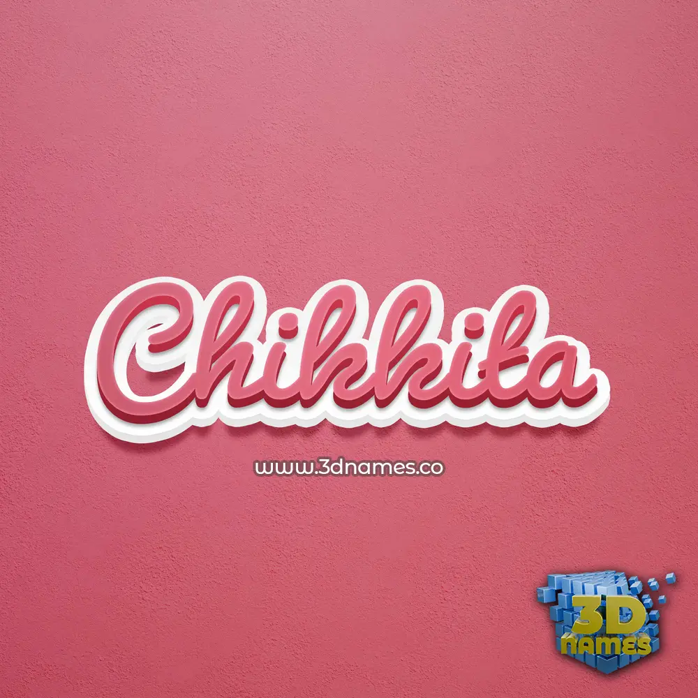 chikkita in Red Scribble style - 3D name wallpaper