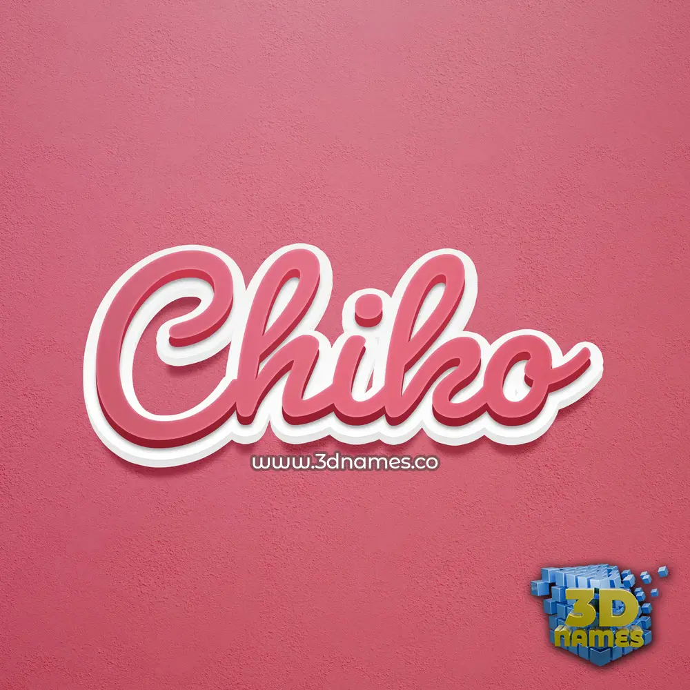 chiko in Red Scribble style - 3D name wallpaper