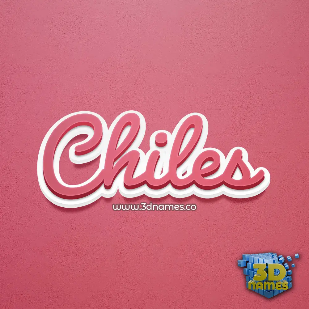 chiles in Red Scribble style - 3D name wallpaper
