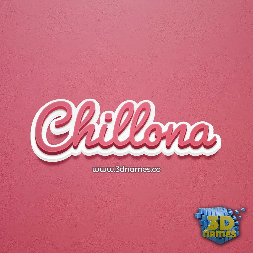 chillona in Red Scribble style - 3D name wallpaper