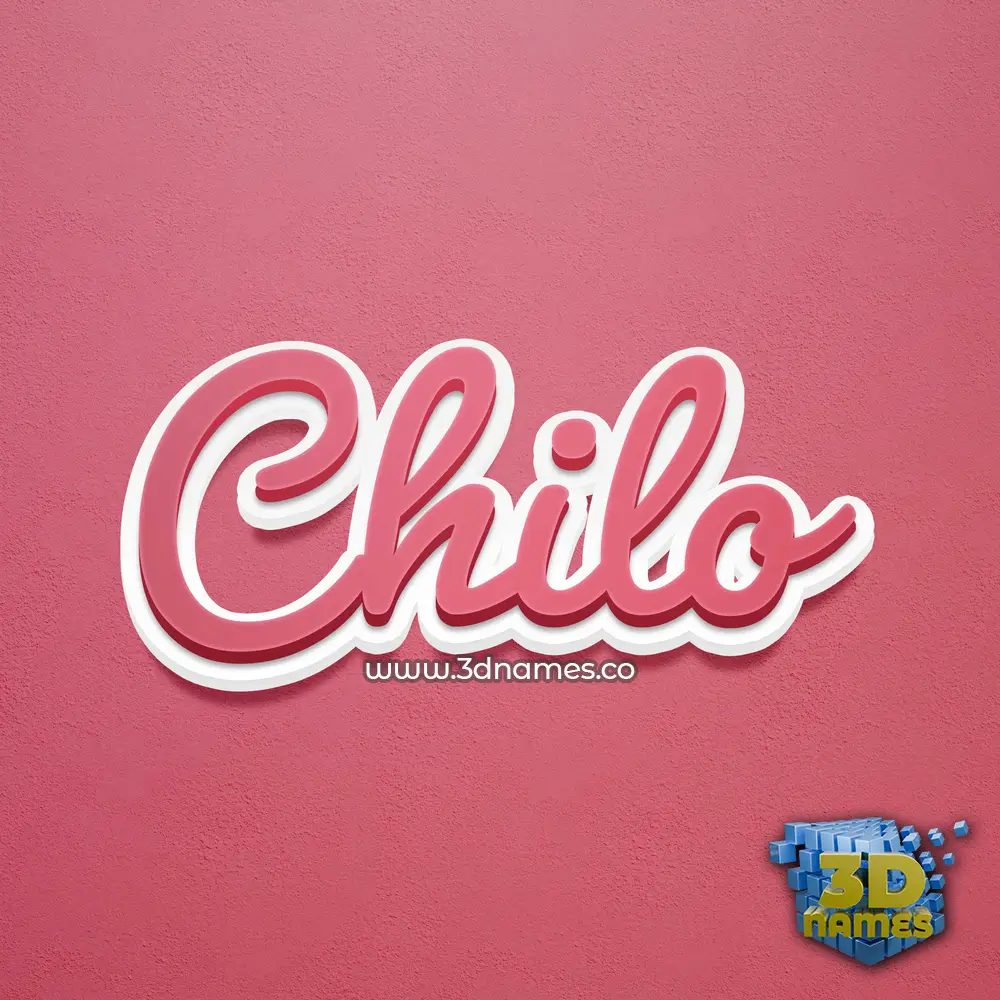 chilo in Red Scribble style - 3D name wallpaper