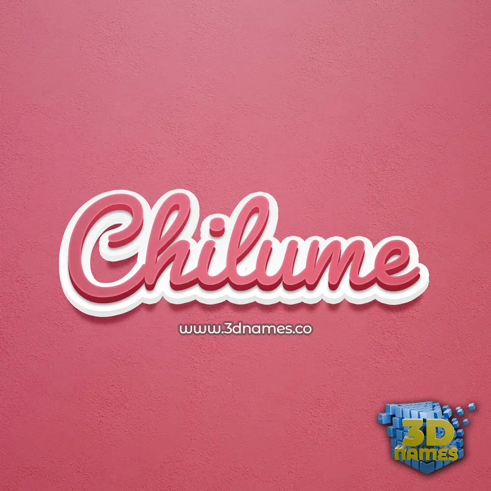chilume in Red Scribble style - 3D name wallpaper