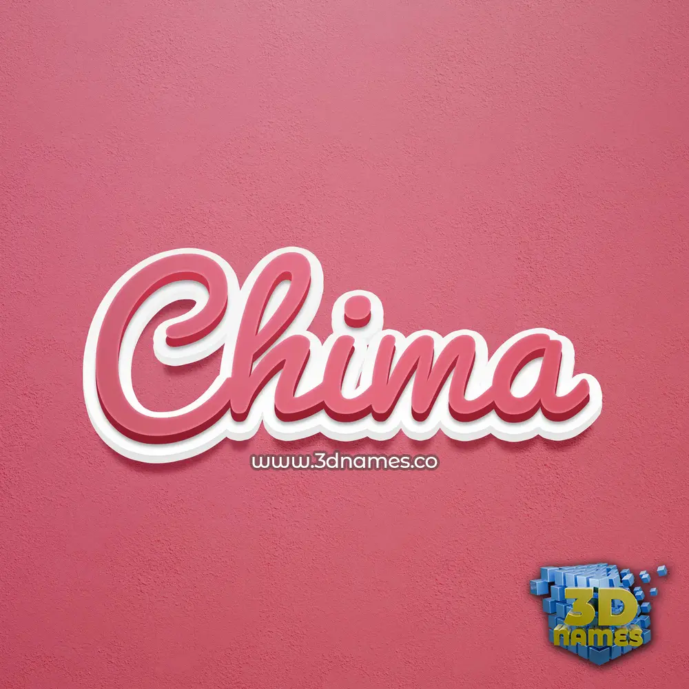 chima in Red Scribble style - 3D name wallpaper