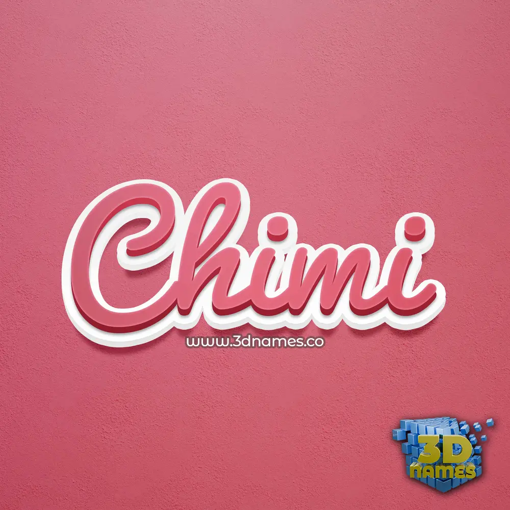 chimi in Red Scribble style - 3D name wallpaper