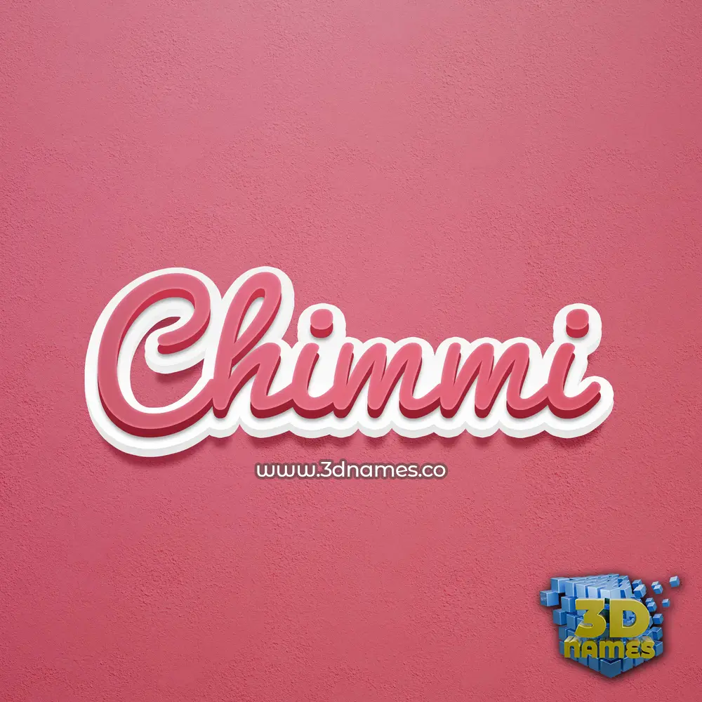 chimmi in Red Scribble style - 3D name wallpaper