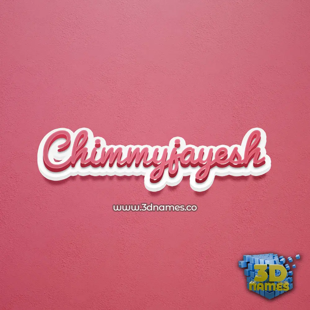 chimmyjayesh in Red Scribble style - 3D name wallpaper