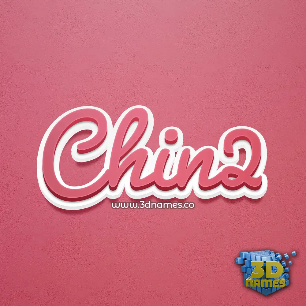 chin2 in Red Scribble style - 3D name wallpaper
