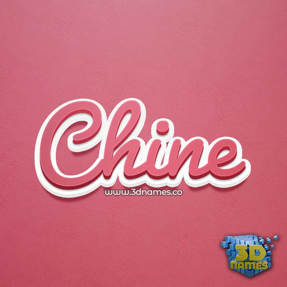 chine in Red Scribble style - 3D name wallpaper