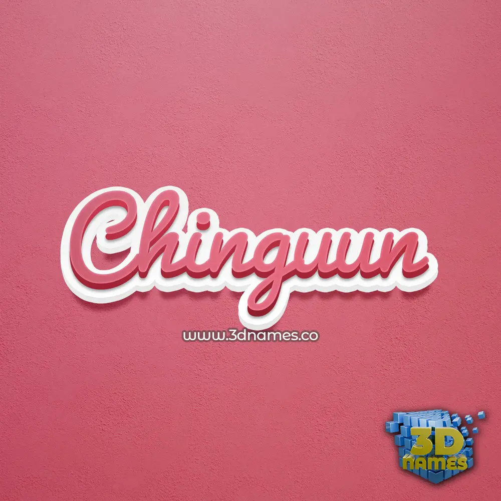chinguun in Red Scribble style - 3D name wallpaper