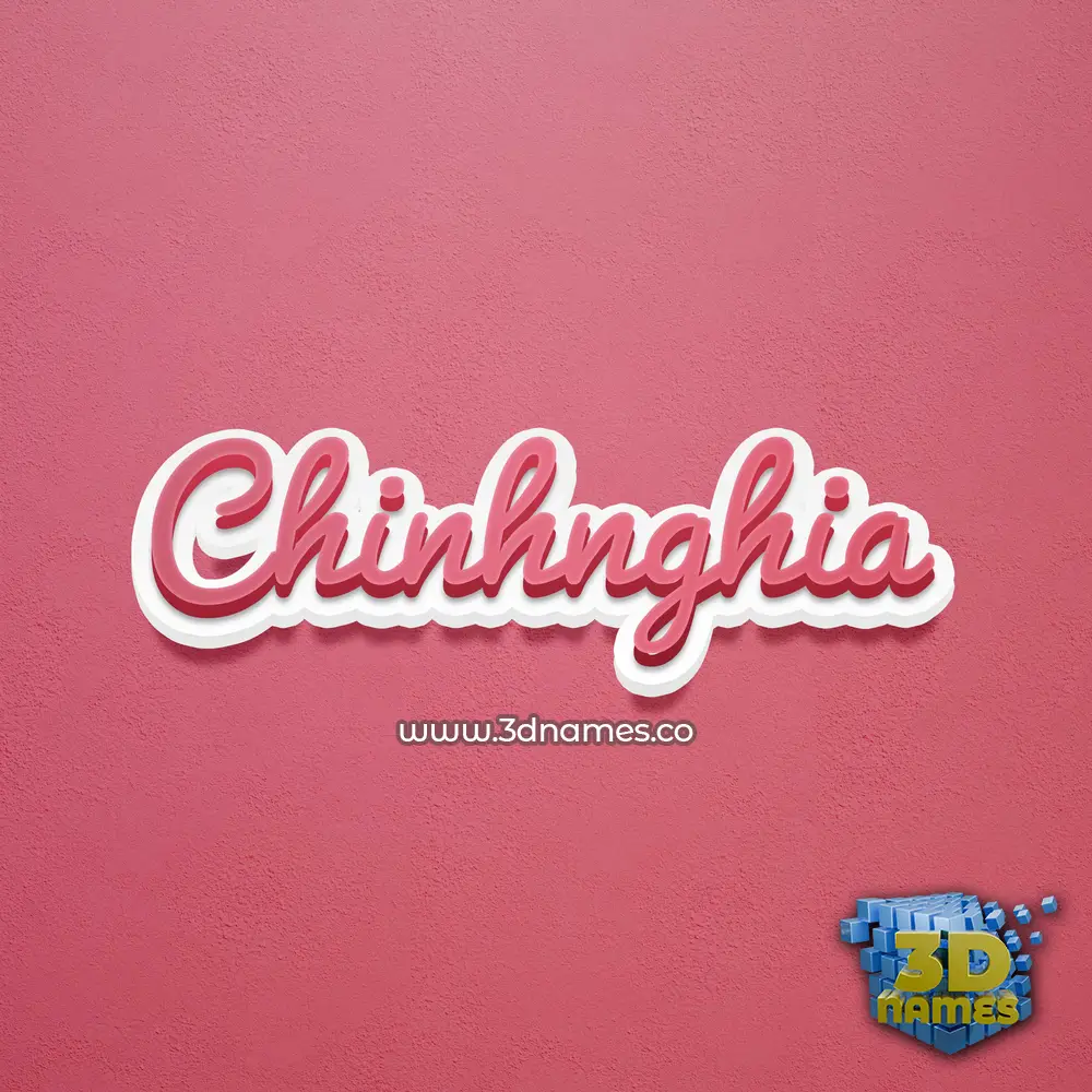 chinhnghia in Red Scribble style - 3D name wallpaper