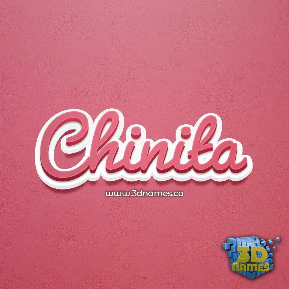 chinita in Red Scribble style - 3D name wallpaper