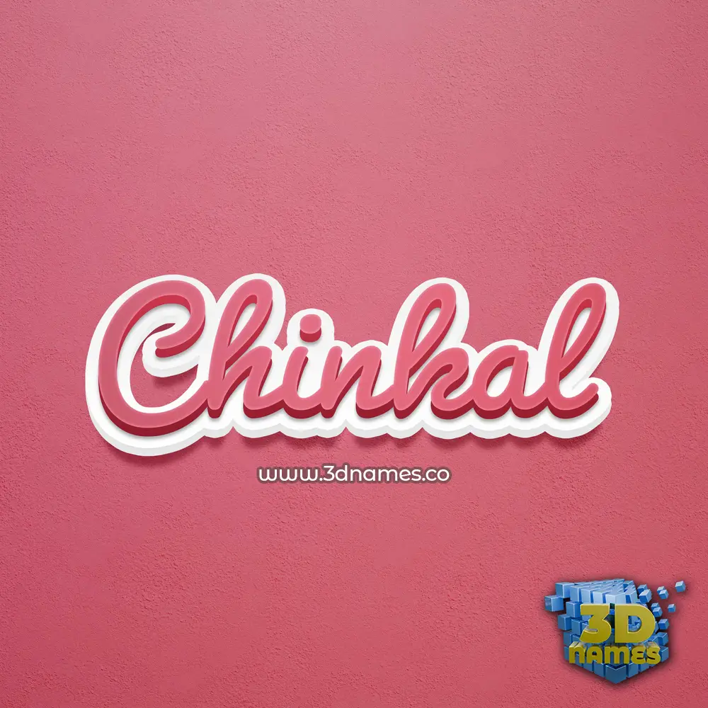 chinkal in Red Scribble style - 3D name wallpaper