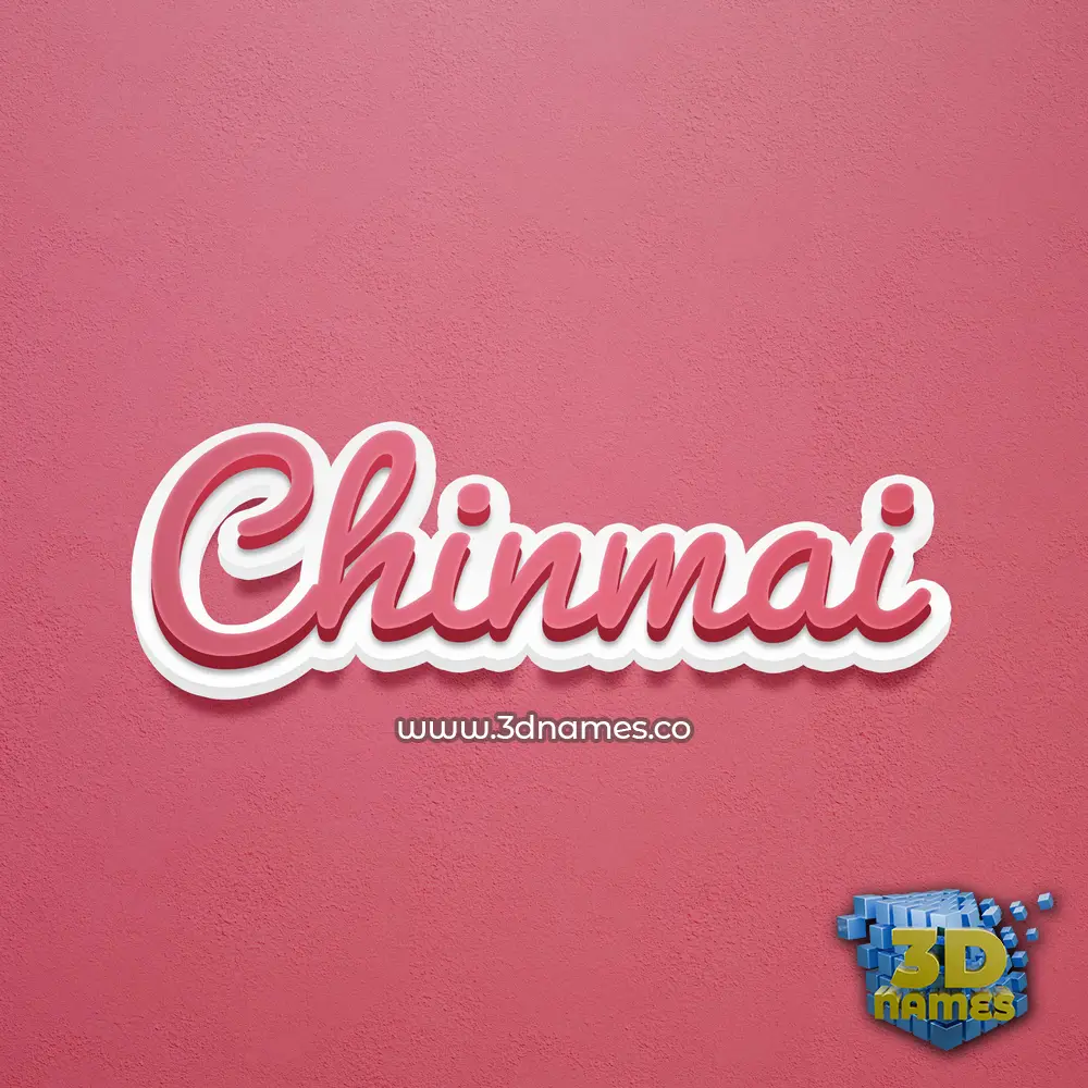 chinmai in Red Scribble style - 3D name wallpaper