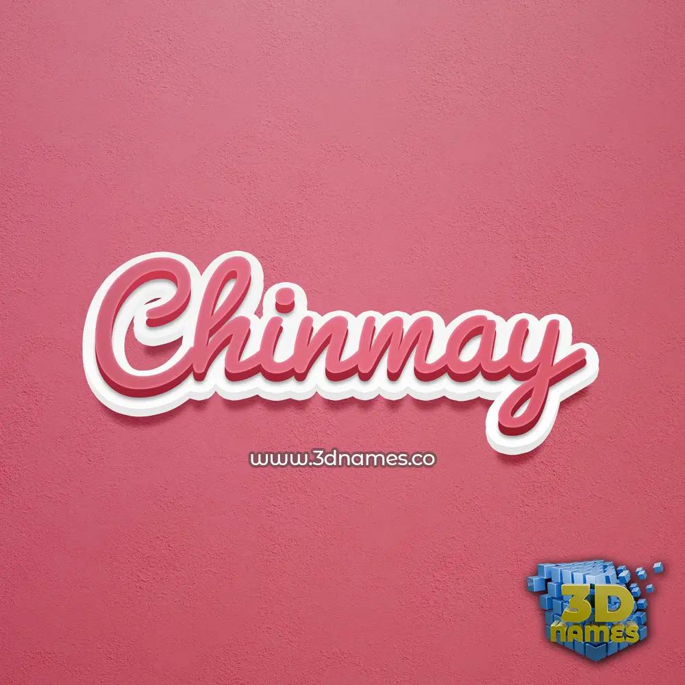 chinmay in Red Scribble style - 3D name wallpaper